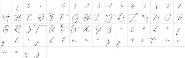 Heanffe Regular Character Map Heanffe Regular Character Map