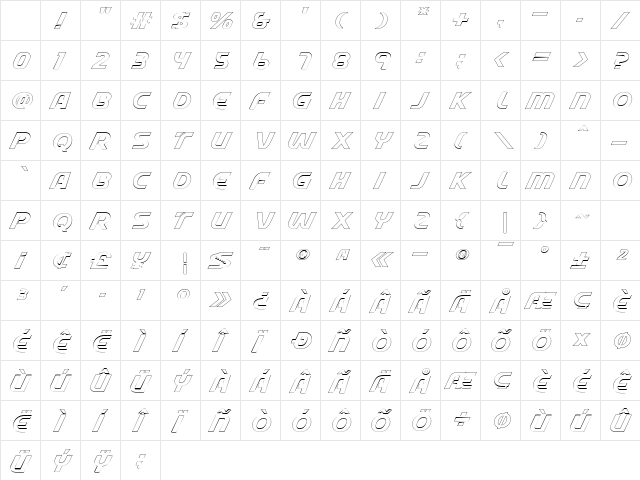 Stable Outline Character Map Stable Outline Character Map