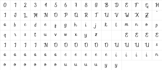 Jallarre Script Free Regular Character Map Jallarre Script Free Regular Character Map