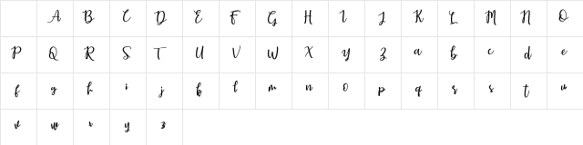 Earcy Day Regular Character Map Earcy Day Regular Character Map