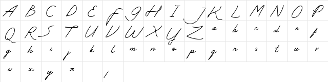 My Ugly Handwritting Demo Versi Regular Character Map