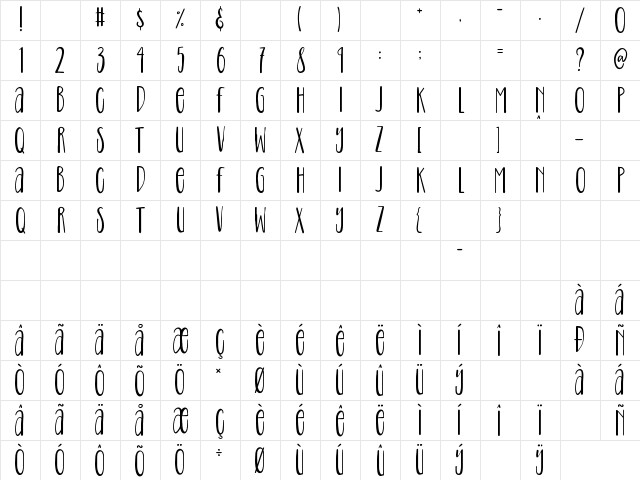 Fresh Purple Regular Character Map Fresh Purple Regular Character Map