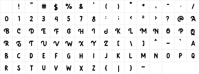 Barqon Regular Character Map Barqon Regular Character Map
