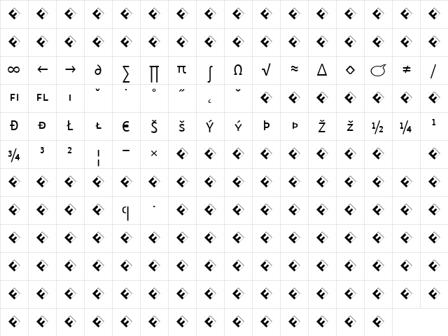 Eureka Sans Regular Character Map