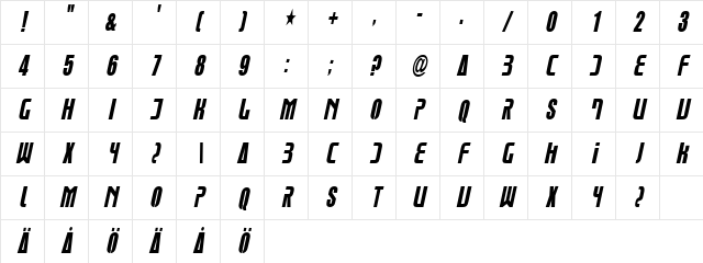 Glue Klinging Klan Thin Italic Regular Character Map Glue Klinging Klan Thin Italic Regular Character Map