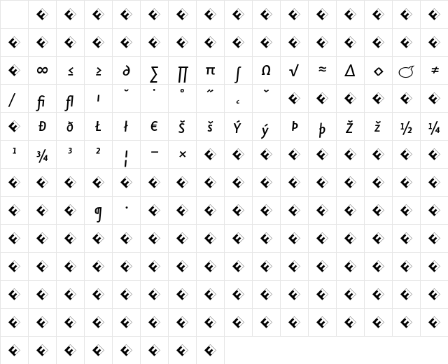 Eureka Sans Medium Italic Exp Character Map Eureka Sans Medium Italic Exp Character Map