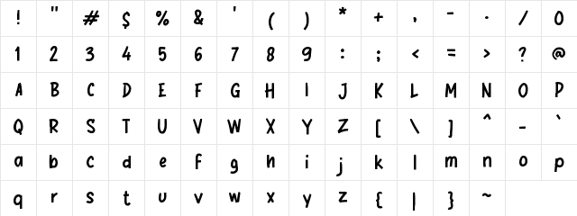 g Gembala Regular Character Map