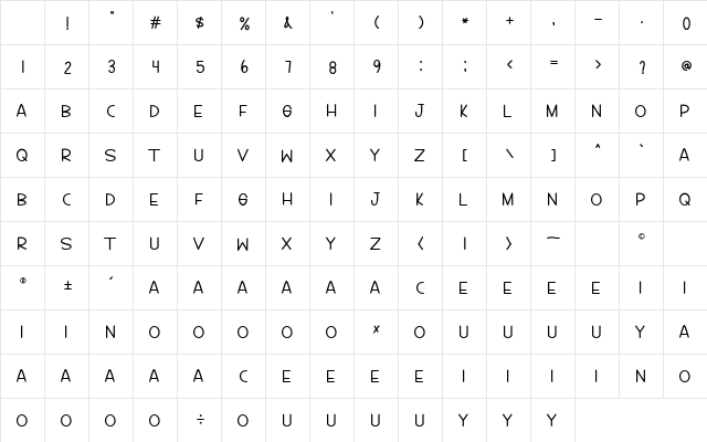 Love Regular Character Map Love Regular Character Map