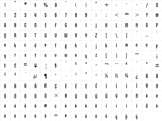 Orbon Bold ITC TT Regular Character Map Orbon Bold ITC TT Regular Character Map