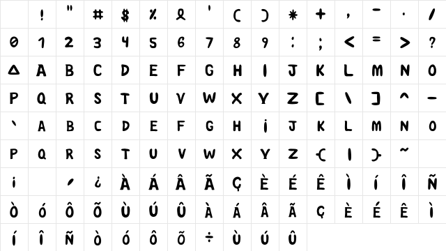 So Roque regular Character Map So Roque regular Character Map