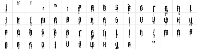 Jack the Ripper Regular Character Map