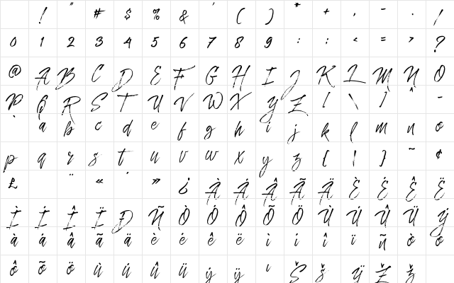 Dreamlight Typeface Free Demo Regular Character Map Dreamlight Typeface Free Demo Regular Character Map