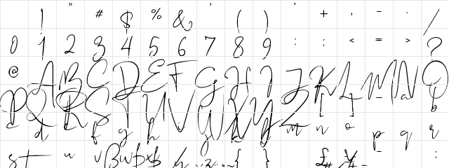Audhistine Regular Character Map Audhistine Regular Character Map