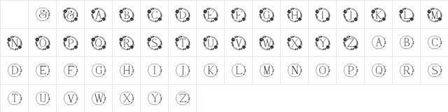 Wildflower Regular Character Map