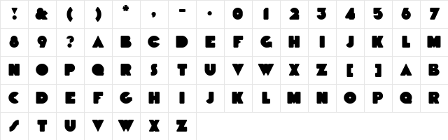 Ciclope Rounded Trial Rounded Character Map