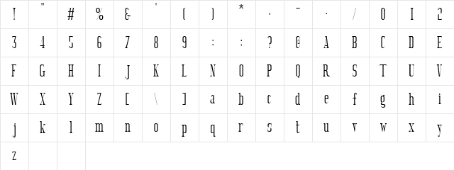 Khalisa_DEMO Regular Character Map