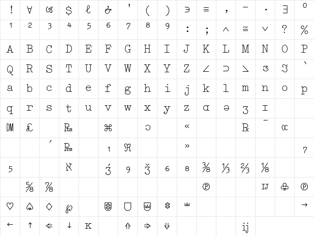 Elementa Symbol Medium Character Map Elementa Symbol Medium Character Map
