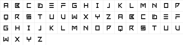 Orchestric Regular Character Map