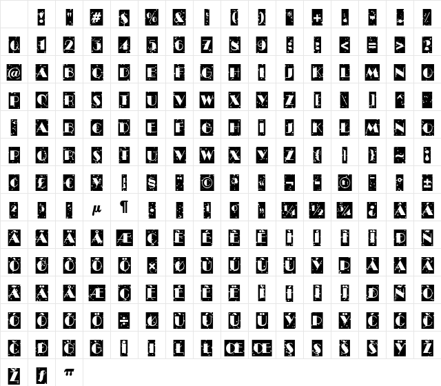 a_BentoCmStNt Regular Character Map a_BentoCmStNt Regular Character Map