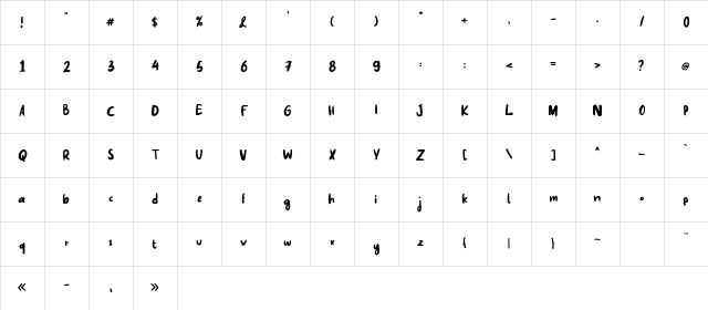 Fake Nice Demo Version Regular Character Map