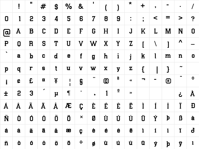 College Clean Regular Character Map College Clean Regular Character Map