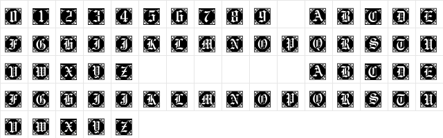 101! Antique Alpha Regular Character Map