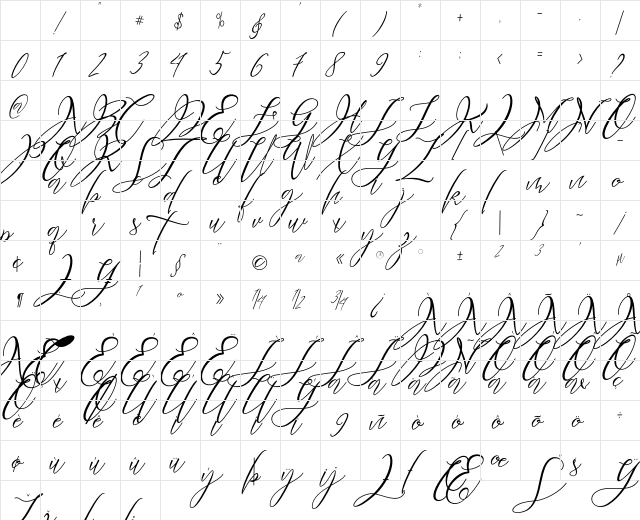 Heartkything Regular Character Map