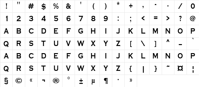 a_CopperGothTitul Bold Character Map a_CopperGothTitul Bold Character Map