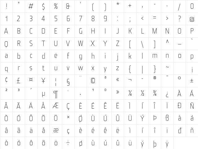 Fishmonger MT Plain Character Map Fishmonger MT Plain Character Map