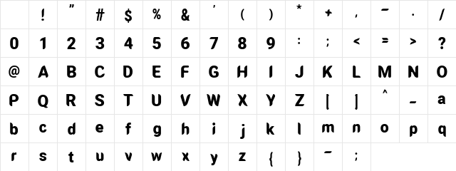 Gitaluevo Regular Character Map Gitaluevo Regular Character Map