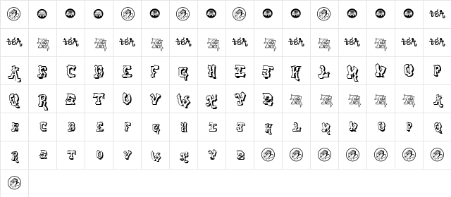 aerosol menace shadow Character Map