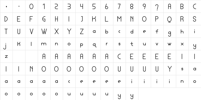 Lamborgini Regular Character Map Lamborgini Regular Character Map