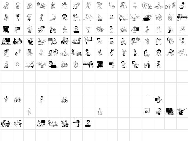 SchoolStuff Regular Character Map SchoolStuff Regular Character Map
