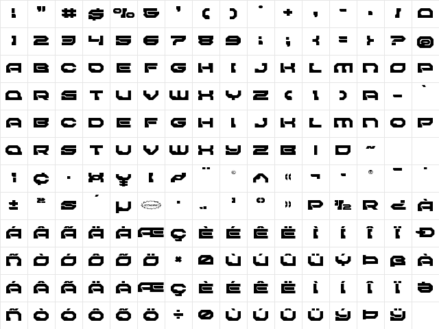 Pulsar Class Solid Expanded Expanded Character Map Pulsar Class Solid Expanded Expanded Character Map