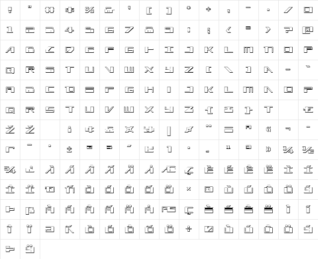 3AGLE 3D Regular Character Map