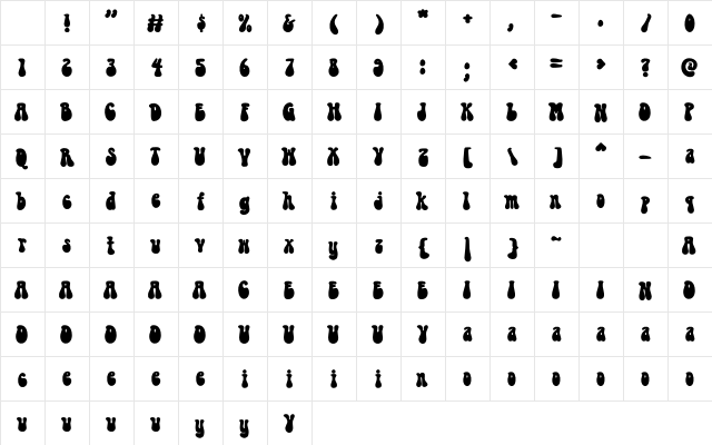 MAGIC SOUL Regular Character Map MAGIC SOUL Regular Character Map