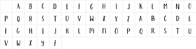 Aprils Regular Character Map Aprils Regular Character Map