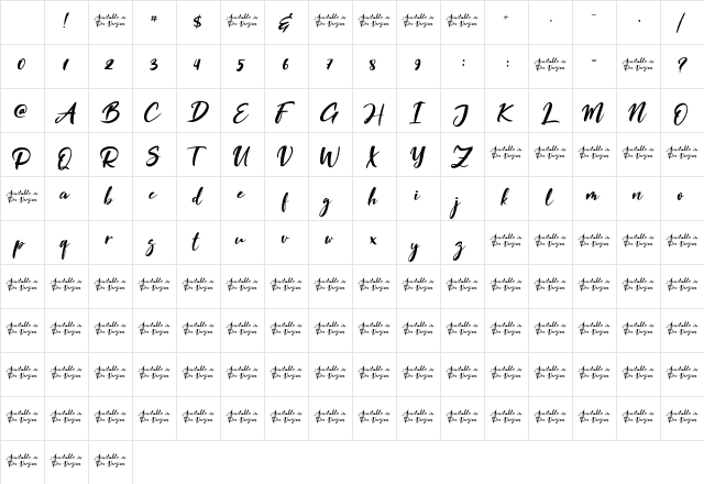 Tempe! Regular Character Map Tempe! Regular Character Map