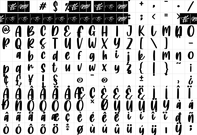 Island Namina Regular Character Map Island Namina Regular Character Map