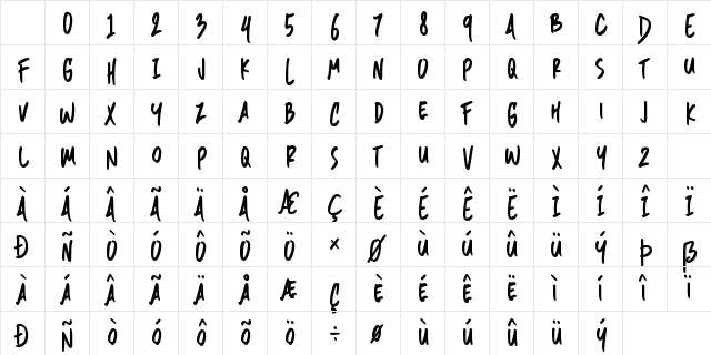 Quick Storm Regular Character Map Quick Storm Regular Character Map