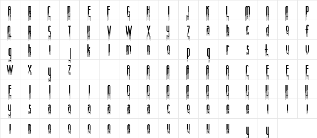 Anamelia Demo Lines Regular Character Map