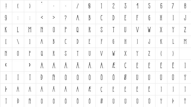 Stickman Slab Serif Regular Character Map Stickman Slab Serif Regular Character Map