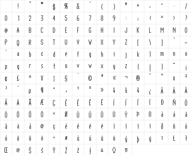 NewGenevaNineICG Point Character Map
