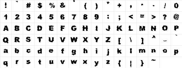 Dr. Nerve Regular Character Map