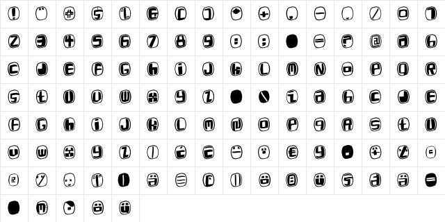 WhyMar Regular Character Map WhyMar Regular Character Map
