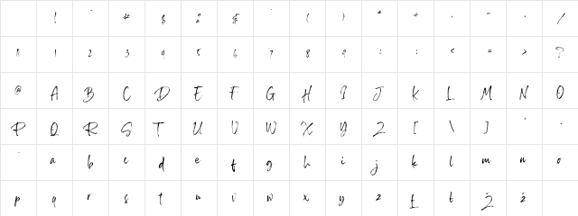 SailRoyals Regular Character Map