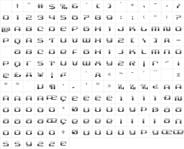 Yeoman Jack Gradient Regular Character Map Yeoman Jack Gradient Regular Character Map