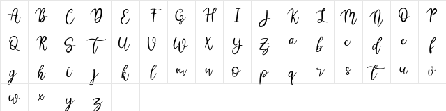 Austina Regular Character Map Austina Regular Character Map