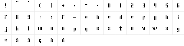 geomet Regular Character Map geomet Regular Character Map