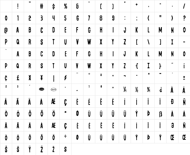 Yummy Mummy Regular Character Map Yummy Mummy Regular Character Map